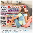 thumbnail image 3 of XZYG Sister Birthday Gifts from Sister to My Sister Blanket Gifts for Thanksgiving/Christmas/Galentine's for Best Friend Women Bestie Big Little Sister in Laws(40*50inch), 3 of 7