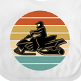thumbnail image 4 of Inktastic Snowmobile Retro Sunset Boys or Girls Baby Bib, 4 of 4