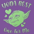 thumbnail image 2 of Girl's Star Wars Valentine's Day Yoda Best One for Me  Graphic Tee Purple Berry X Small, 2 of 4
