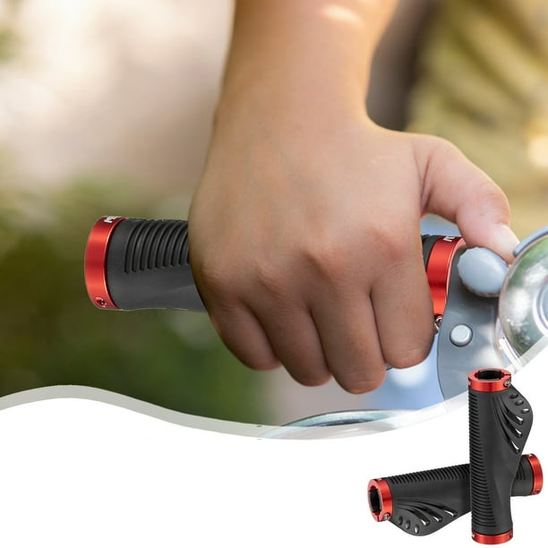 Puños de goma para manillar de bicicleta de 22,2 mm | Puños ergonómicos antideslizantes de goma suave para bicicletas plegables, scooters de montaña y triciclos | Agarre cómodo con absorción d