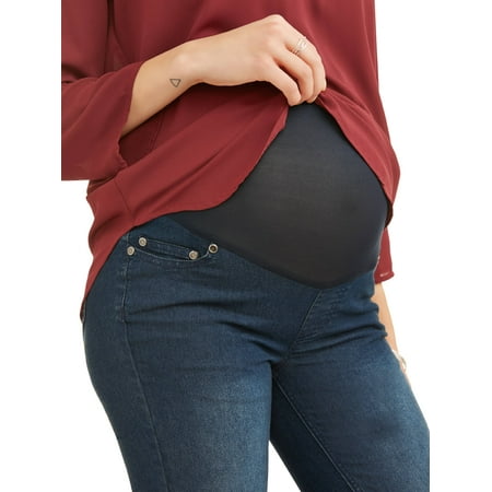 Oh! Mamma Maternity Straight Leg Jeans with Full Panel - Available in Plus (Best Place For Maternity Jeans)