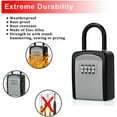 thumbnail image 7 of Key Lock Box, Combination Lock Box with Code for House Key Storage, Combo Door Locker (Black-1pack), 7 of 7