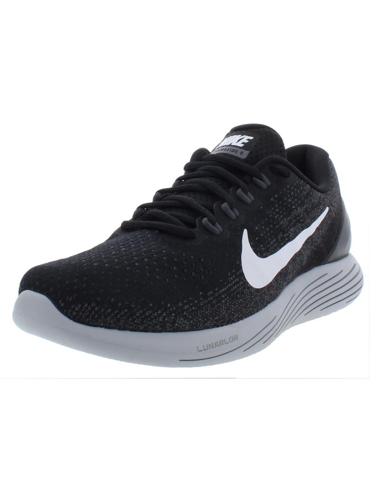 engañar borde global Nike LUNARGLIDE 9 Mens Black Athletic Running Shoes - Walmart.com