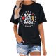 thumbnail image 1 of Mujeres de Verano de Manga Corta de Cuello Redondo Impreso Regular Sexy, Blusa Casual de Poliéster para Fiesta, Diario Y Toda la Temporada, 1 of 4