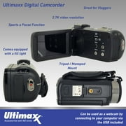 Ultimaxx 4K Ultra HD 42MP Camcorder Video Vlog Camera with LED Light Bundle