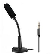 computer microphone, newhaodi pc microphone plug & play 3.5mm home studio condenser microphone for desktop/laptop/notebook,recording for youtube,podcasting,gaming,online chatting,black