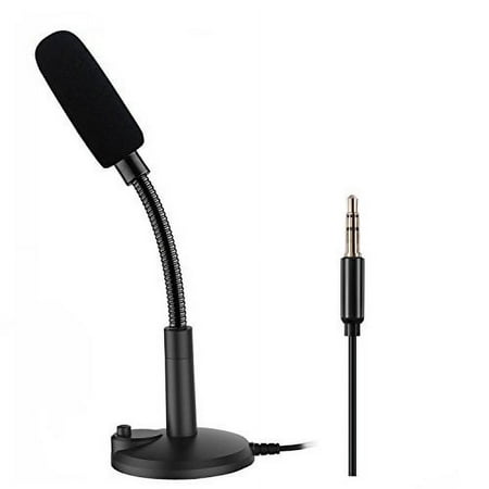 computer microphone, newhaodi pc microphone plug & play 3.5mm home studio condenser microphone for desktop/laptop/notebook,recording for youtube,podcasting,gaming,online chatting,black