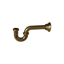 Brass P-Trap - 10" x 4.5" - Bathroom Drain Pipe Fitting - Solid Construction with Washers & Nuts