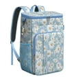 thumbnail image 1 of White Daisy Floral Cooler Backpack - 20L Insulated Lunch Backpack with Thickened Foam for Long-Lasting Cooling, 1 of 5