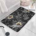 thumbnail image 3 of Dark Pioneer Flower Pattern Flannel Non Slip Door Rugs,Washable Door Mats Indoor,Decorative Door Mats,Dirt-Resistant and Absorbent Doormat for Entrance,Bedroom,Kitchen,Bathroom,23.5x16in(60x40cm), 3 of 5