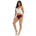 thumbnail image 5 of DARING DIVA Women's Comfortable Briefs Lace Mid-Waisted Underwear Panties Wine Red XXL, 5 of 6