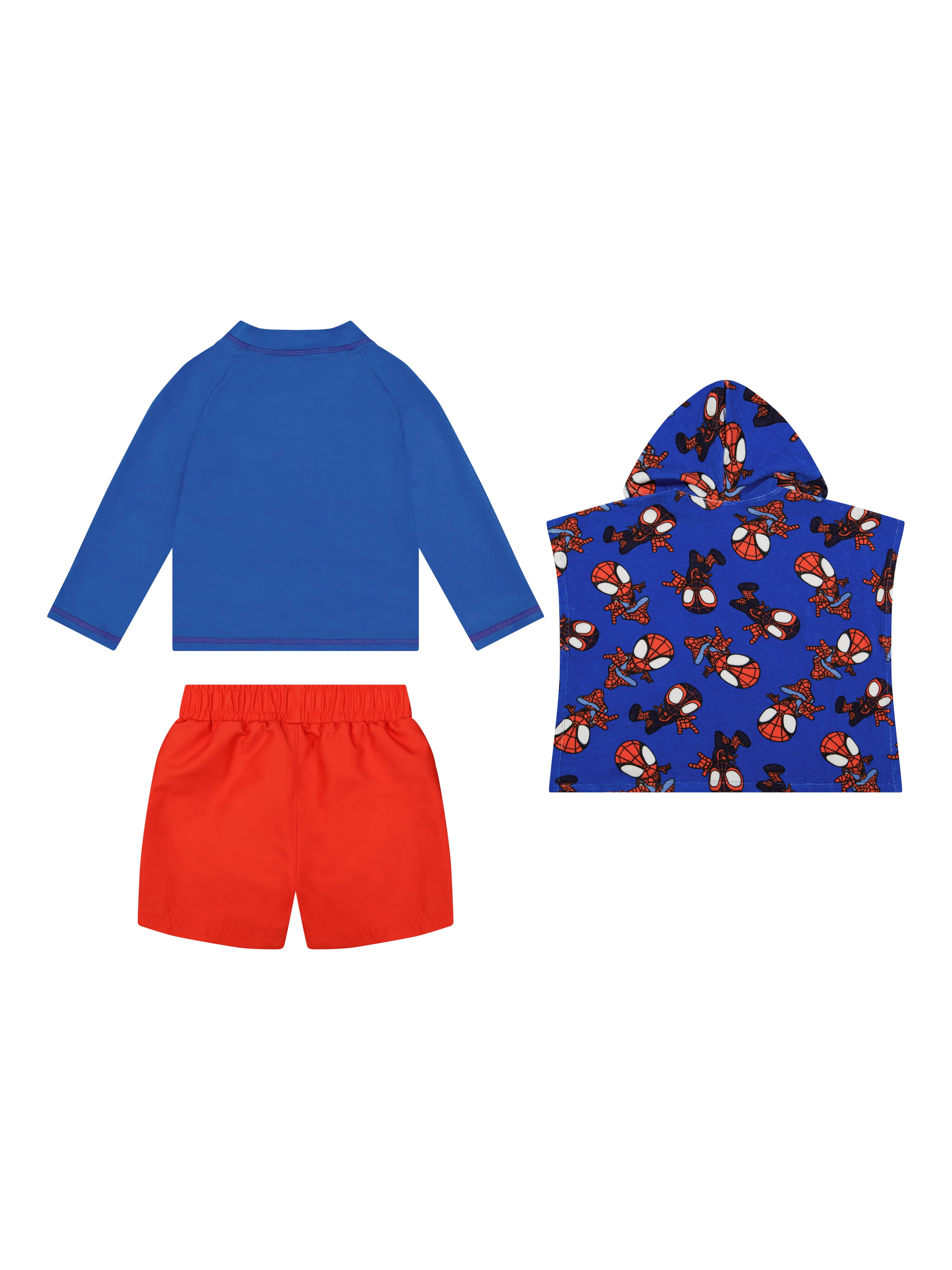 Character Toddler Boy Rash Guard Swim Set with Coverup, 3- Pieces, Sizes 12M- 5T