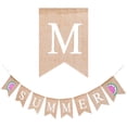 thumbnail image 1 of SHISUYAN 1 Pc Beautiful Burlap Letter Flag String Flag Wall Hanging Creative Tree Hanging, 1 of 8