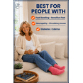 thumbnail image 3 of Special Essentials Diabetic Socks for Men & Women – Non-Binding Over The Calf Extra Wide Top Cotton Neuropathy Socks (Peach Pink - 4 Pairs, Medium), 3 of 7