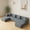 6S-Gray, variant on Eyisean 106"Boneless Sofa, Modular Sectional Cloud Couches with 3 Seat , Convertible Memory Foam Floor Sofa with Pillows, Oversized Upholstered Chaise for Living Room, Apartment, No Assembly Required