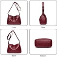 thumbnail image 3 of Womens Shoulder Handbag PU Leather Crossbody Bags Fashion Ladies Tote Purse Roomy Multiple Pockets Bag, 3 of 7