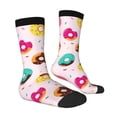 thumbnail image 4 of Yiaed Donut Print Great elasticity Crew Socks Sports socks for Men and Women, 4 of 5