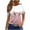 Z3-Pink, variant on Womens Striped Short Sleeve T Shirts Crewneck Top Fitted Tee