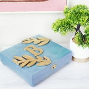 Hello Hobby Wood Cigar Box, Unfinished Rectangular Craft Storage, 8.54 x 8.15 x 1.73 Inches