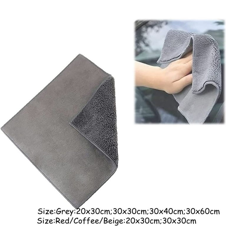 for Car Auto Super Absorbent Double-sided Suede & Coral Velvet No-Scratch  Lint-Free Rag Car Drying Cleaning Towel Microfiber Cleaner Cloth Dust Cloth