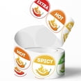 thumbnail image 3 of Jiibva 500pcs/2Rolls 4 Level Spicy Indicator Stickers Red Chili Pepper Labels Grocery Store Food Warning Spicy Labels Spiciness Indicator Stickers, 3 of 7