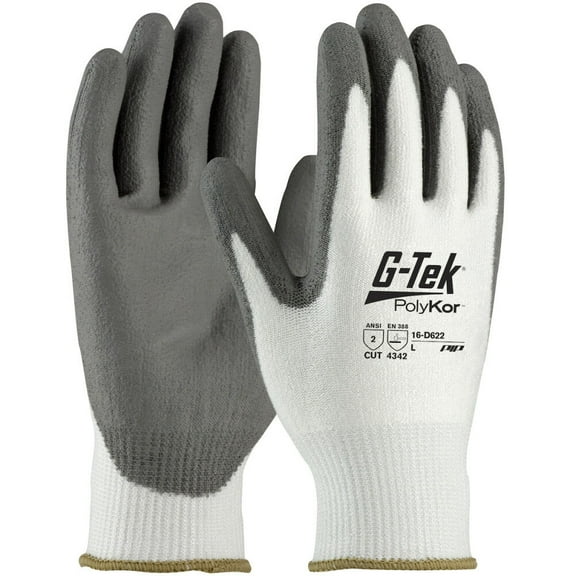 Protective Industrial Products Gloves White Seamless Knit G-Tek Polykor Blended 2X 12 Pairs Of Gloves
