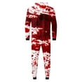 thumbnail image 5 of Robe d'Halloween Familiale Mode Décontractée Imprimée à Capuche Fermeture Éclair Combinaison Pyjamas Tenues Assorties pour Parents et Enfants Vêtements de Maison Confortables, 5 of 5