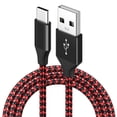 thumbnail image 3 of Negro Rojo «Manténgase conectado: datos tipo C para dispositivos Android con carga rápida», 3 of 3