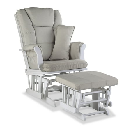 UPC: 0056927091911 | Storkcraft Tuscany Nursery Glider & Ottoman White with Taupe Swirl