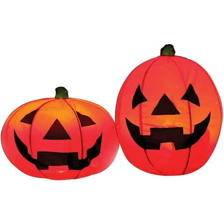 Light-up Pumpkin Set of 2 Halloween Decoration