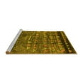thumbnail image 2 of Ahgly Company Machine Washable Indoor Round Solid Yellow Modern Area Rugs, 6' Round, 2 of 4