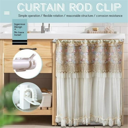 

Hanger Hooks Clothes Hanger Connector Hooks Hangers With Hooks Self Adhesive Hooks Rod Bracket Pole Drapery Hook Holders 2PC White