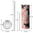thumbnail image 5 of 20oz Bernese Mountain Dogs with Flowers Skinny Tumblers Stainless Steel Tumbler with Lid and Straw,Vacuum Insulated Double Wall Travel Tumbler Cups with Cleaning Brush for Coffee,Tea, 5 of 6