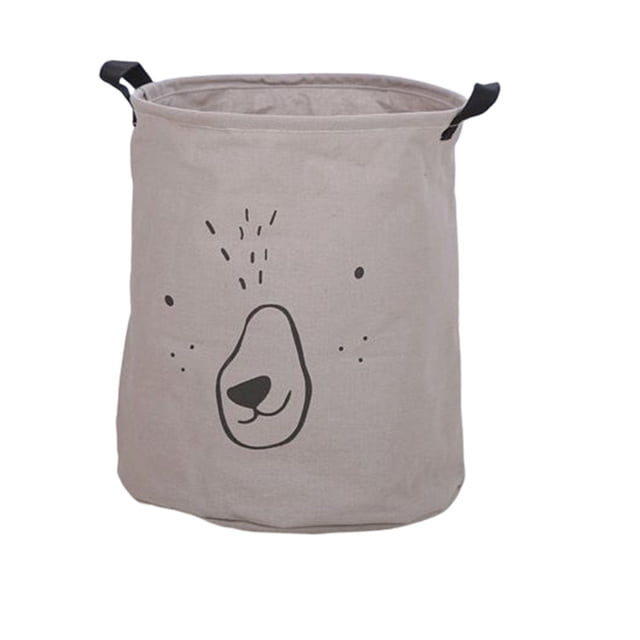 Cesto plegable impermeable para la colada, gran capacidad, algodón, lino, artículos diversos para niños, bolsa de estilo bonito, organización Almacenamiento y organización del hogar Gris/L Billuyoard HA082397-08