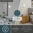 thumbnail image 2 of Clark 1 Light Satin Nickel Bathroom Wall Sconce White Glass, 2 of 11
