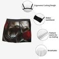 thumbnail image 4 of KLL Realistic Rose Skull Men's Cotton Boxer Briefs Underwear-Large, 4 of 8