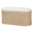 thumbnail image 3 of bali & pari Barid Boho Storage Bench, 39"W, Oval, 19"H, Natural, 3 of 9