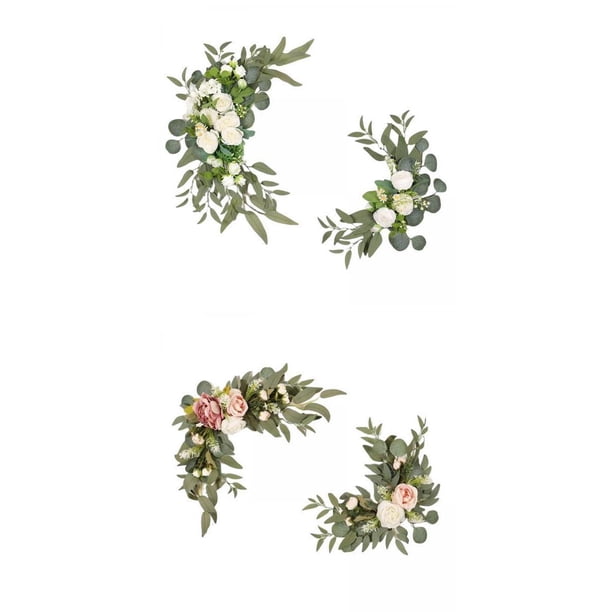 Guirnalda de de boda,Decoraciones de telón de fondo de boda con guirnalda de flores de ,Jardín casa boda fiesta decoración flor, de boda de flores artificiales Estilo C Sunnimix Guirnalda de arco de boda