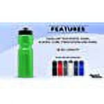 Water Bottles with Push Cap 28 oz. Set of 6, Bulk Pack - Reusable, Great for Gym, Hiking, Cycling, School - Neon Green