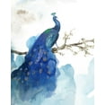 thumbnail image 2 of PI Studio  12x14 White Modern Wood Framed Museum Art Print Titled - Blue Peacock, 2 of 4