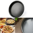 thumbnail image 2 of Uanit Pizza Pan Premium Non-Stick Bakeware Round Deep Dish Carbon Steel Pizza Tray Cake Pan Perfect Results Kitchen Tools for Homemade Pizza 7 inch Black, 2 of 8