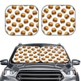 thumbnail image 2 of Windshield Sun Shade, Cute Hamburger Foldable Car Sun Shade Windshield For Front, 2 Pieces, 2 of 4