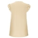 thumbnail image 1 of Blusa de manga corta Nikou con volantes y Cuello redondo para mujer, 1 of 4