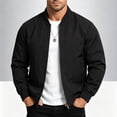 thumbnail image 6 of Agkizg Men's Fall Winter Jackets, Solid Lightweight Zip Up Jacket Long Sleeve Casual Outerwear with Zipper Side Pockets, 6 of 6