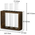 thumbnail image 3 of Tabletop Hanging Glass Planter Propagation Station Modern 3 Test Tube Flower Bud Vase In Wood Stand Rack Tabletop Terrarium For Hydroponic Plants Cuttings Office Home Decoration,-Dark -Tabletop, 3 of 6