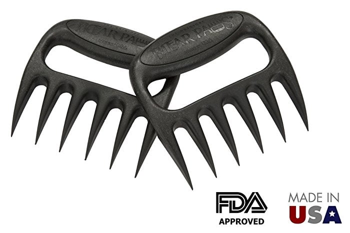 BBQ Butler Silicone Heat Resistant Cooking Gloves and Original Bear Paws Pulled Pork Shredder Claws