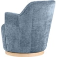 thumbnail image 6 of Meridian Furniture Clarita Light Blue Chenille Fabric Swivel Accent Chair, 6 of 9