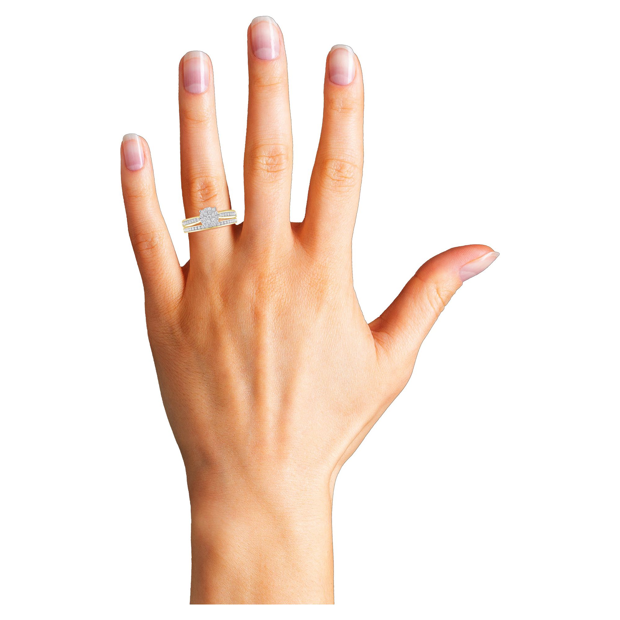 Forever Bride 1/3 Carat T.W. Diamond Composite 10Kt Yellow Gold Bridal Set