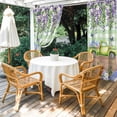 thumbnail image 4 of Outdoor Curtains for Patio Waterproof, Blue Purple Floral Outdoor Privacy Panels Grommet, Spring Hydrangea Flower Truck Green Plaid Blackout Outside Curtains for Porch/Cabana 54"x95", 2 Panels, 4 of 8