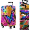 thumbnail image 6 of Travel Luggage Cover Suitcase Protector Fits 18-32 Inch Luggage Wheel Covers Patterned Travel Related Items Flower Luggage Protector Elastic Luggage Anti-scratch Suitcase Cover XL, 6 of 6
